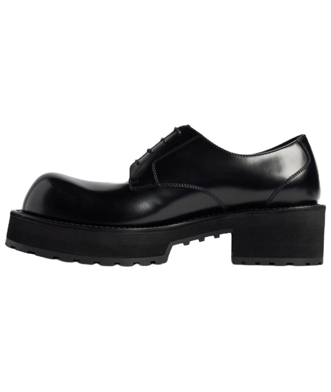 BALENCIAGA Черные кожаные туфли, фото 2