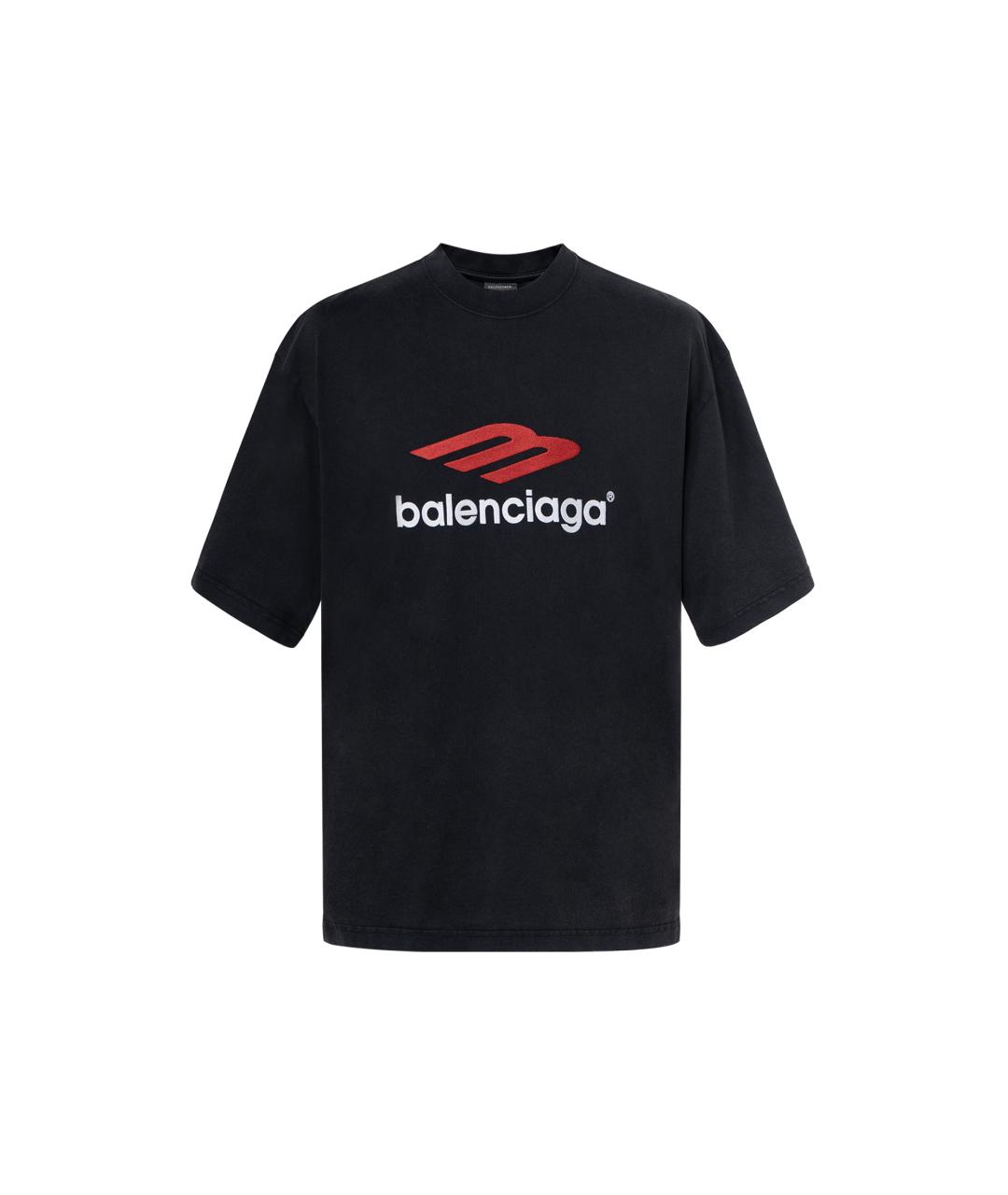 BALENCIAGA Черная футболка, фото 1