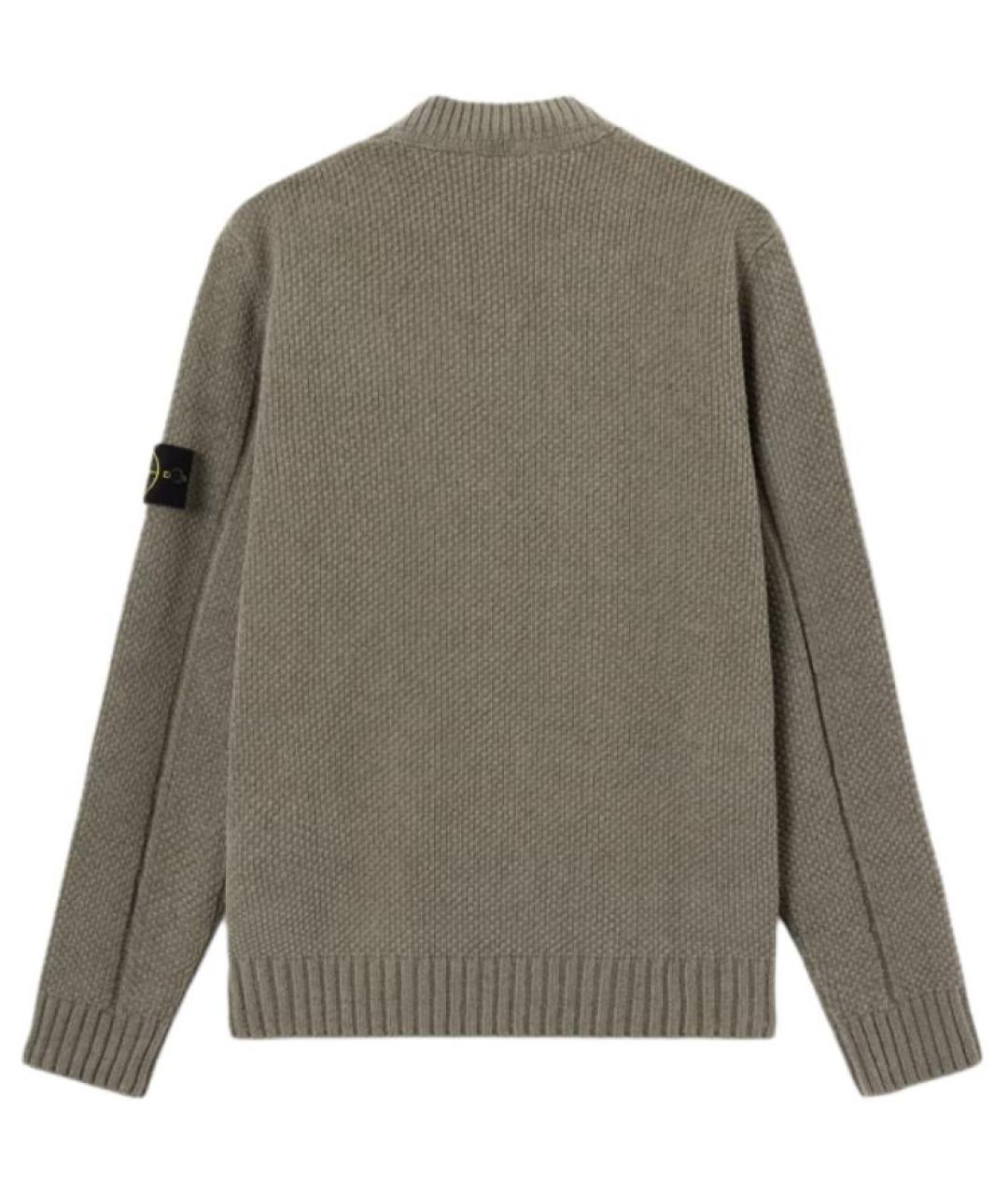 STONE ISLAND Зеленый джемпер / свитер, фото 2