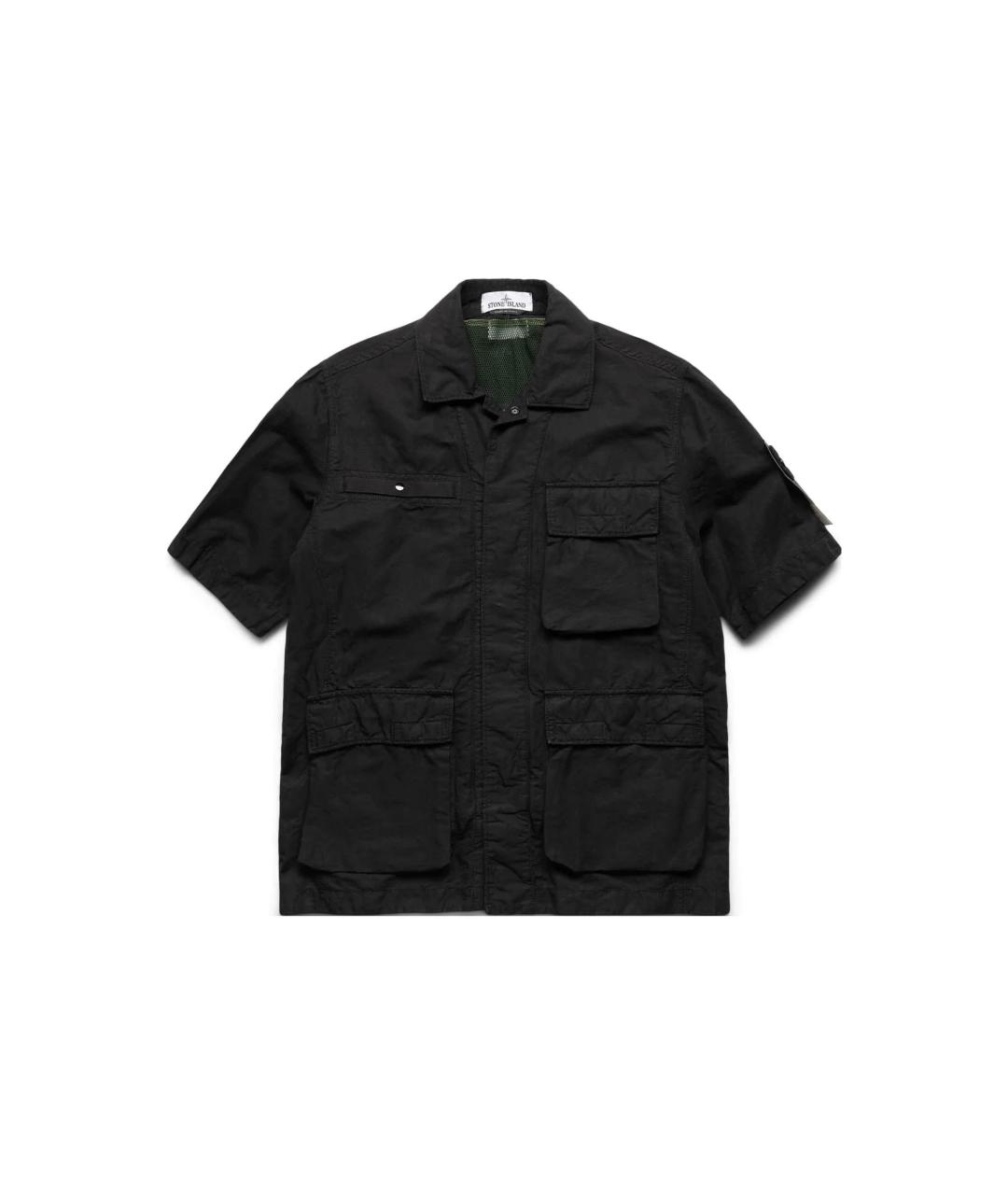 STONE ISLAND Черная классическая рубашка, фото 6