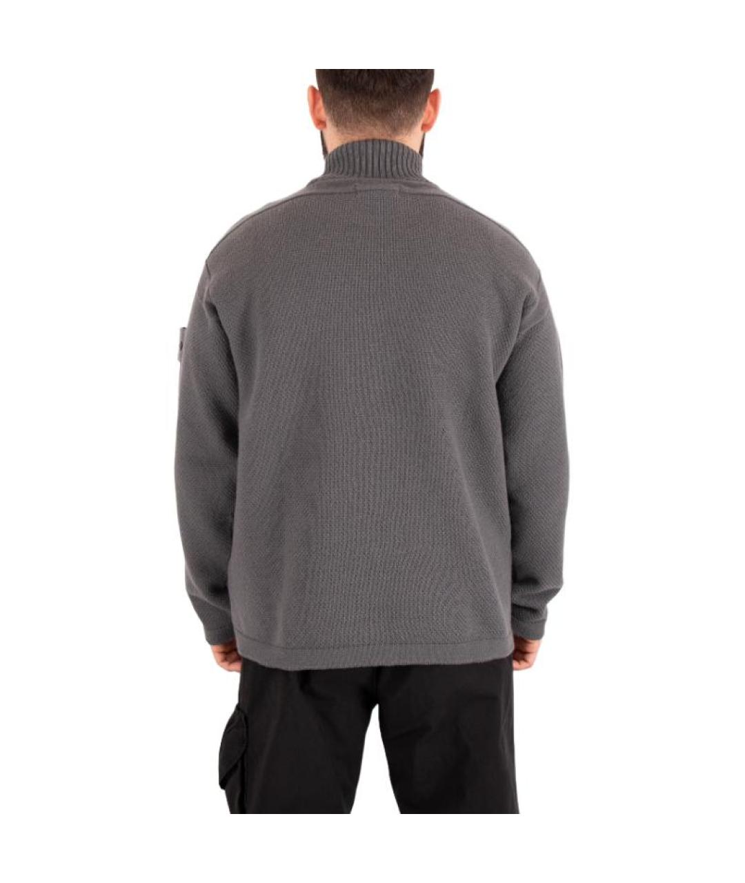 STONE ISLAND Серый джемпер / свитер, фото 4