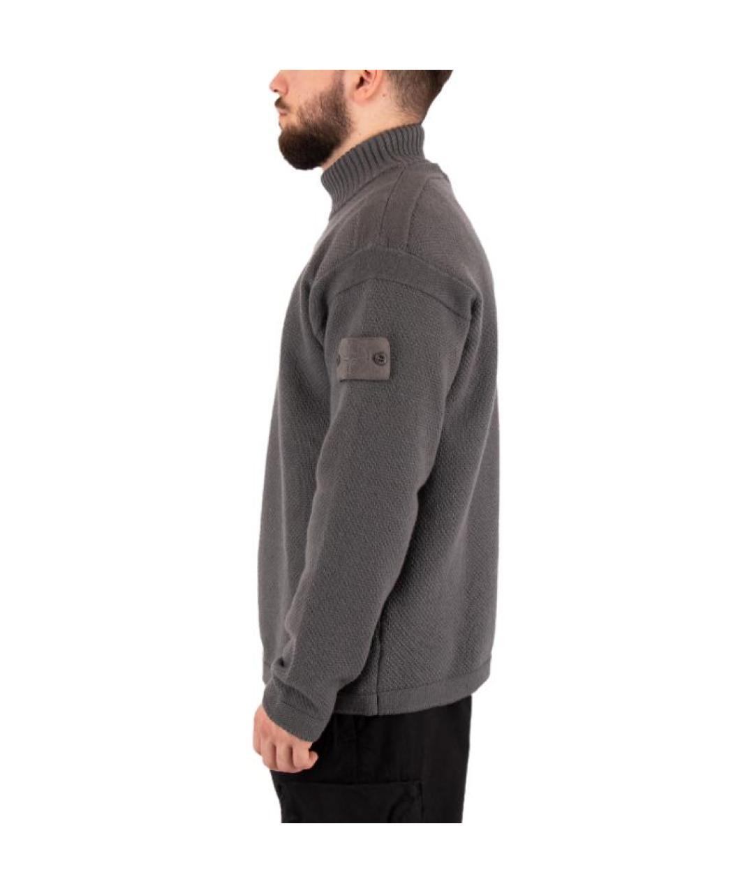 STONE ISLAND Серый джемпер / свитер, фото 3
