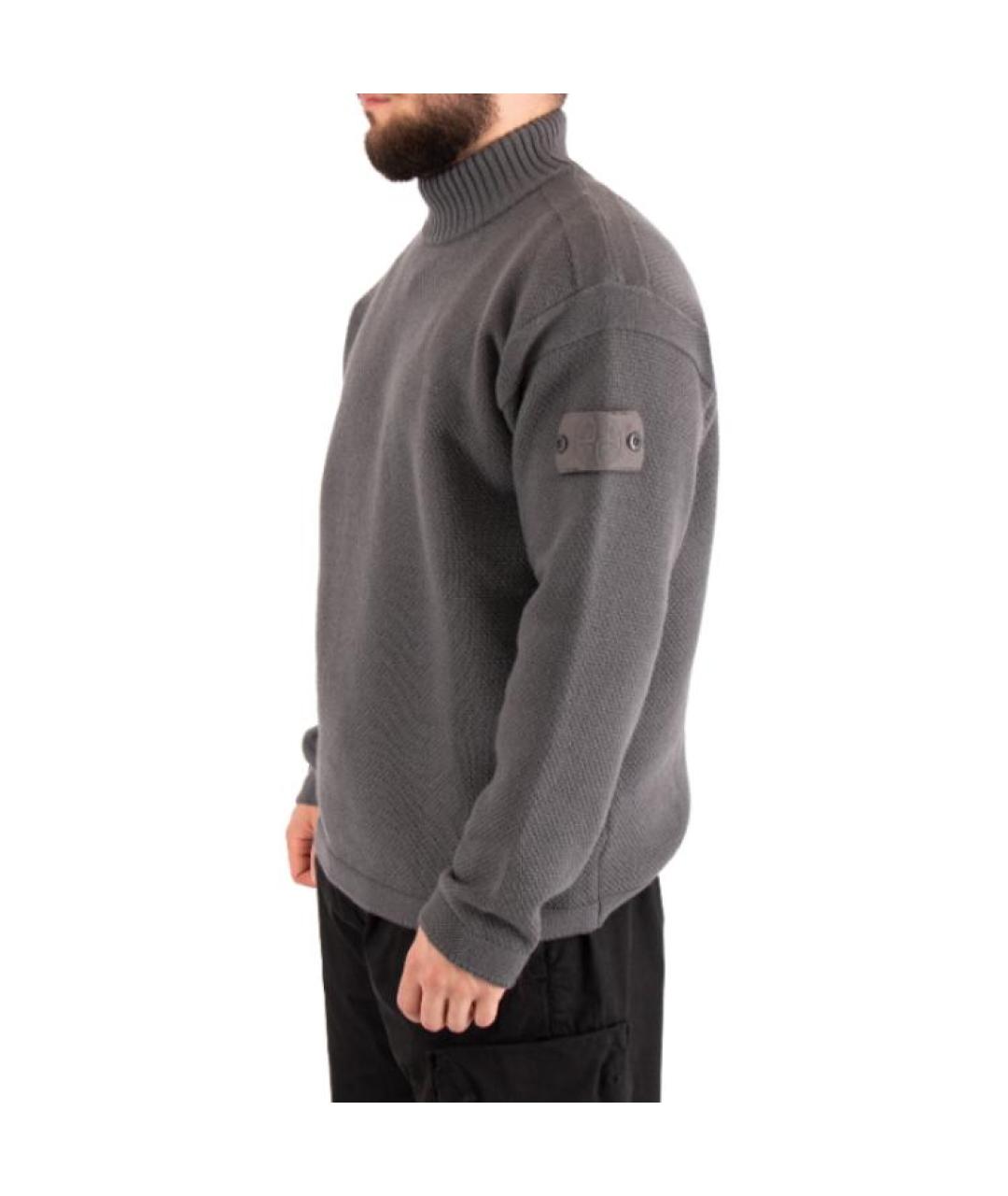 STONE ISLAND Серый джемпер / свитер, фото 5