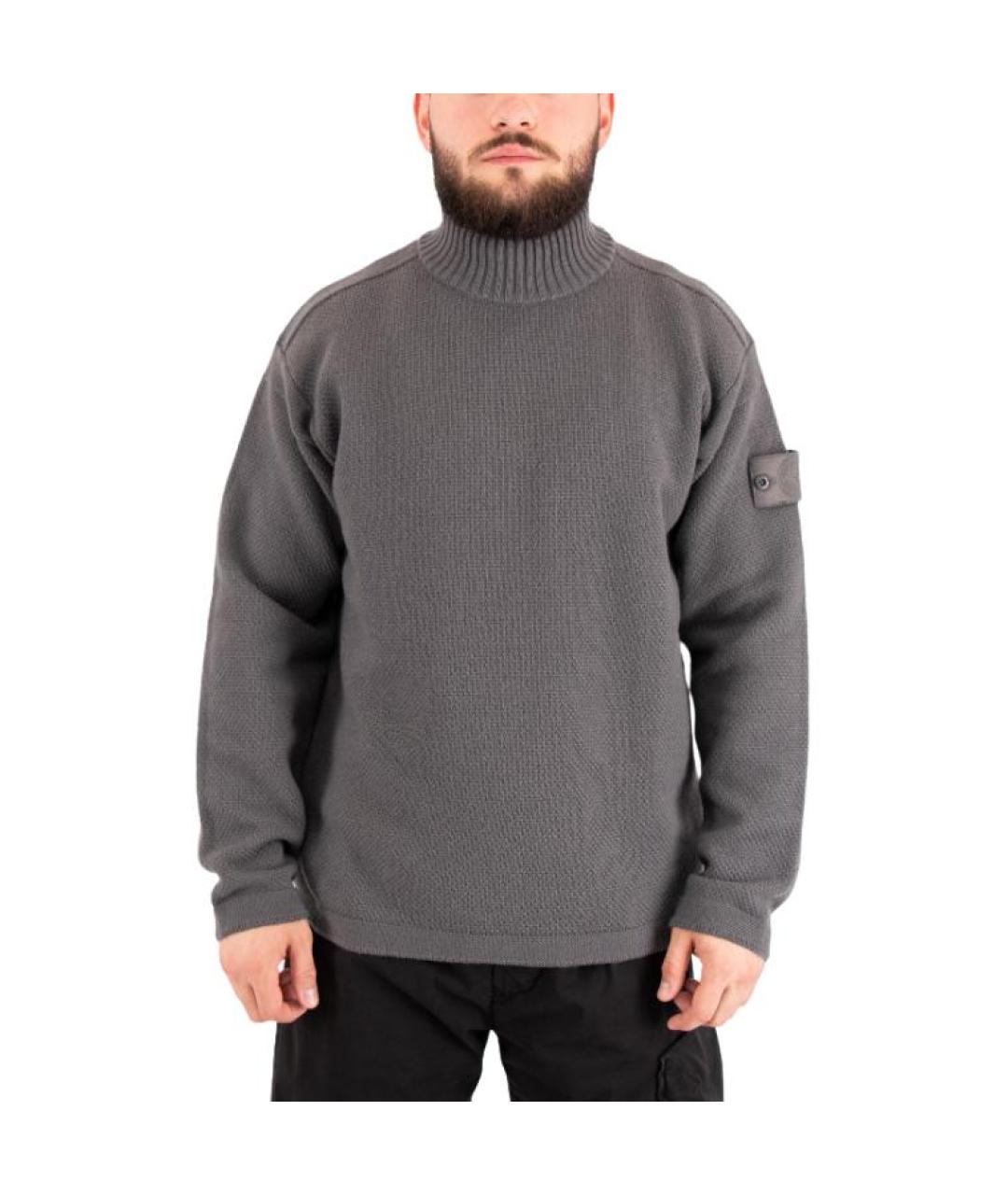 STONE ISLAND Серый джемпер / свитер, фото 2