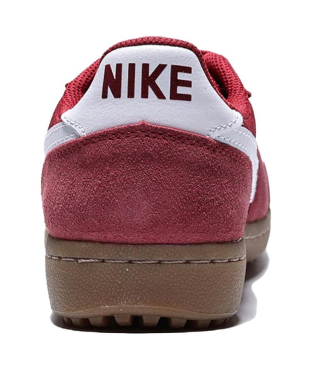 NIKE Красные кожаные низкие кроссовки / кеды, фото 4