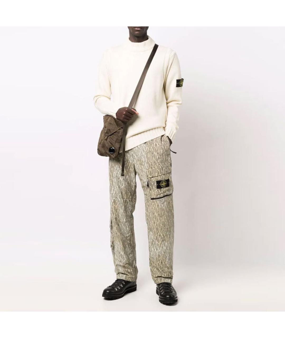 STONE ISLAND Коричневые повседневные брюки, фото 2