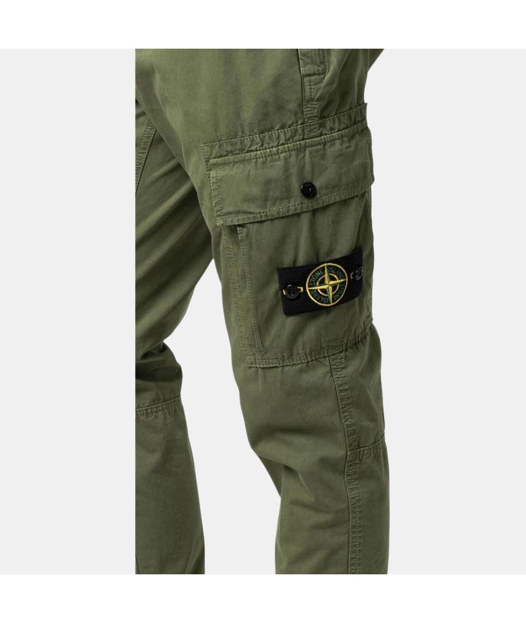 STONE ISLAND Зеленые повседневные брюки, фото 4