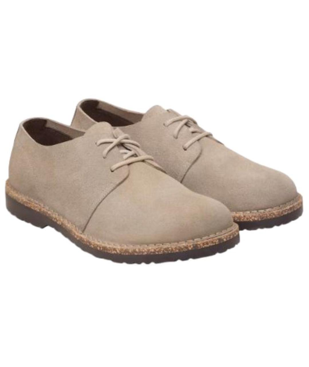 BIRKENSTOCK Бежевые замшевые ботинки, фото 3