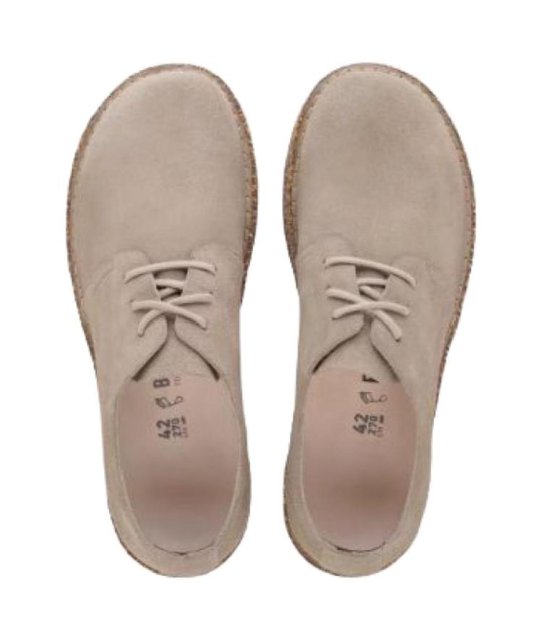 BIRKENSTOCK Бежевые замшевые ботинки, фото 4