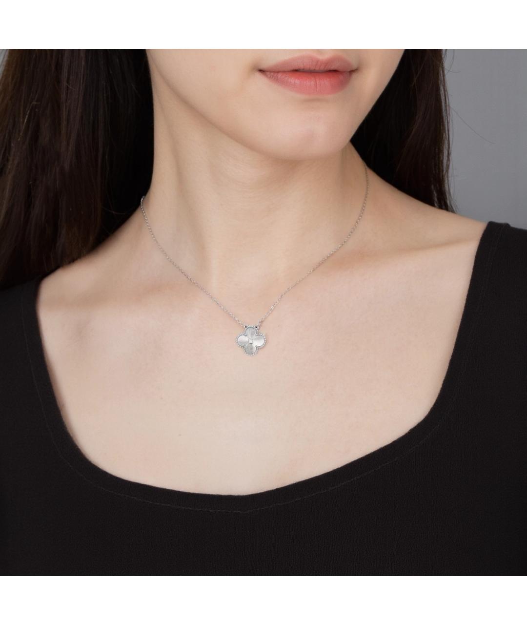 VAN CLEEF & ARPELS Серебряное колье из белого золота, фото 5