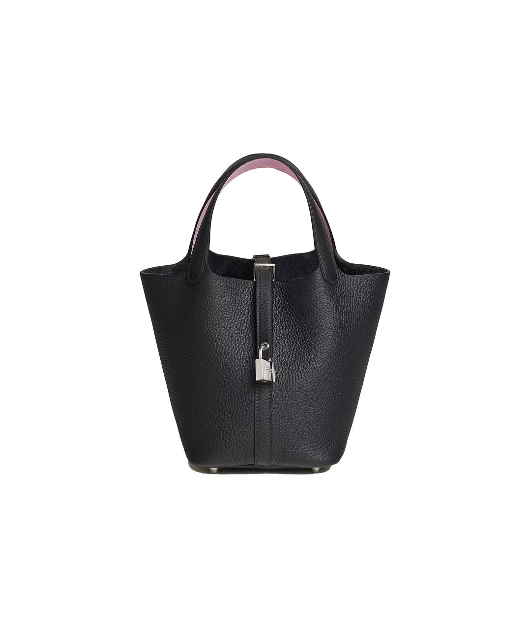 HERMES Черная кожаная сумка через плечо, фото 6