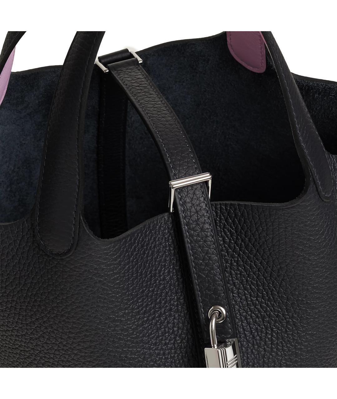 HERMES Черная кожаная сумка через плечо, фото 5