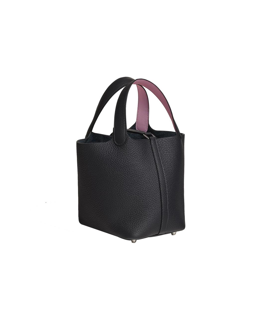 HERMES Черная кожаная сумка через плечо, фото 3