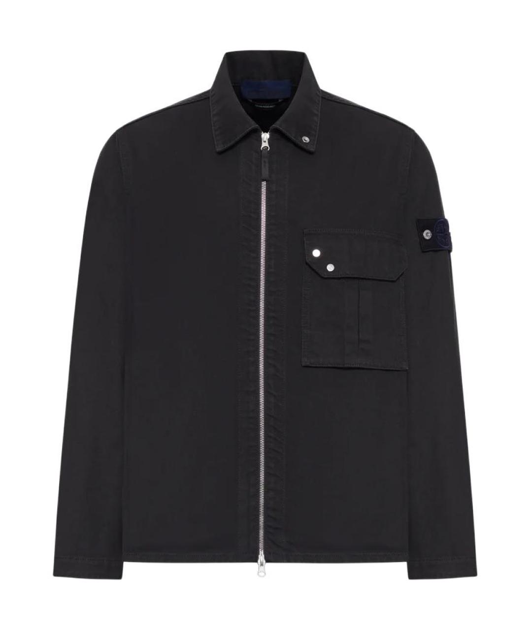 STONE ISLAND Черная деним рубашка, фото 1