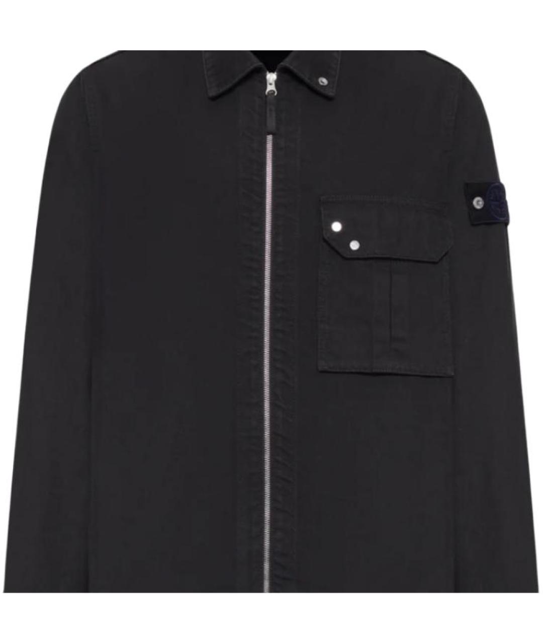 STONE ISLAND Черная деним рубашка, фото 3