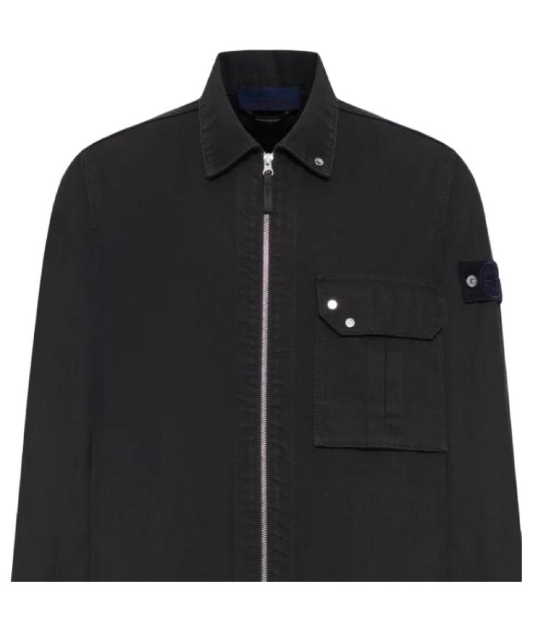 STONE ISLAND Черная деним рубашка, фото 2
