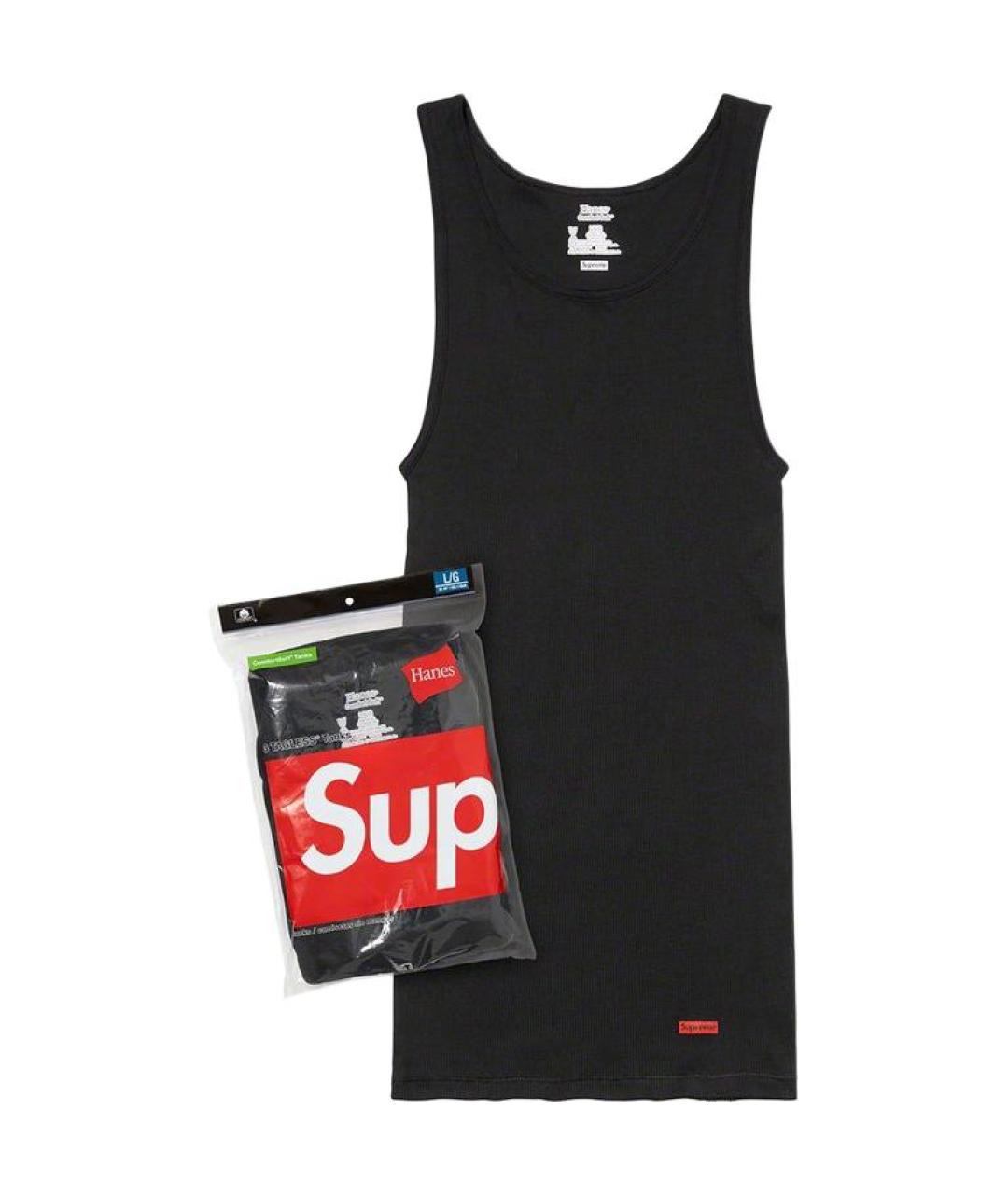 SUPREME Черная майка, фото 1