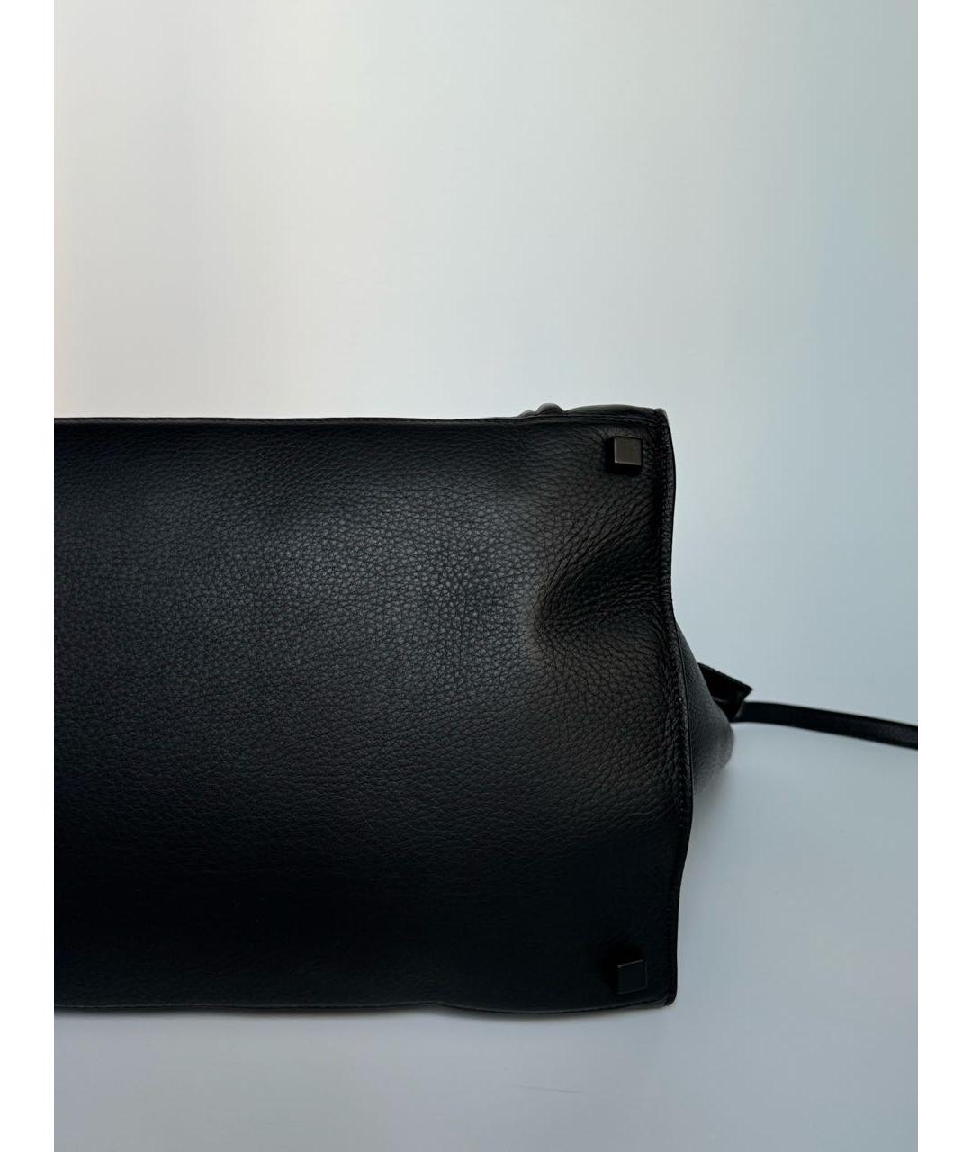 CELINE Черная кожаная сумка с короткими ручками, фото 6