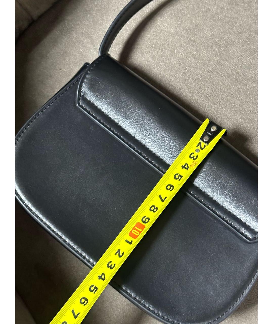 DIESEL Черная кожаная сумка с короткими ручками, фото 7