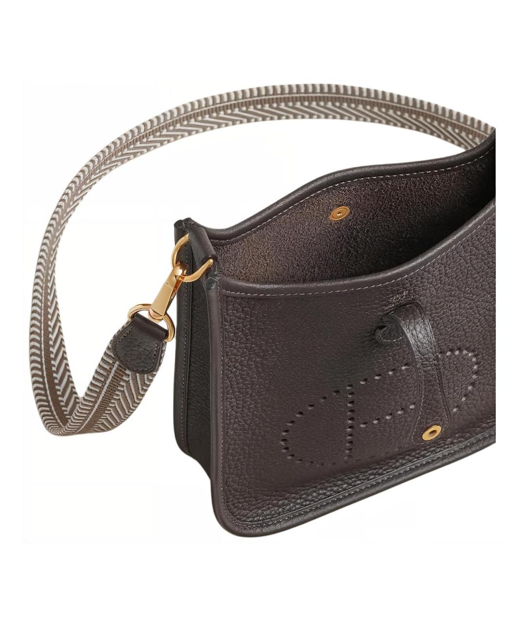 HERMES Коричневая кожаная сумка через плечо, фото 4