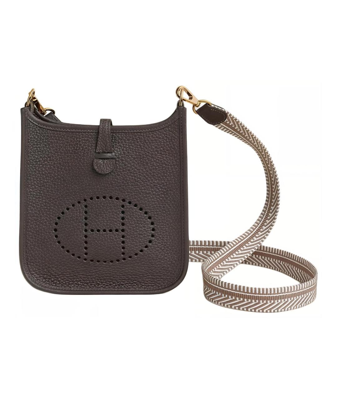 HERMES Коричневая кожаная сумка через плечо, фото 1