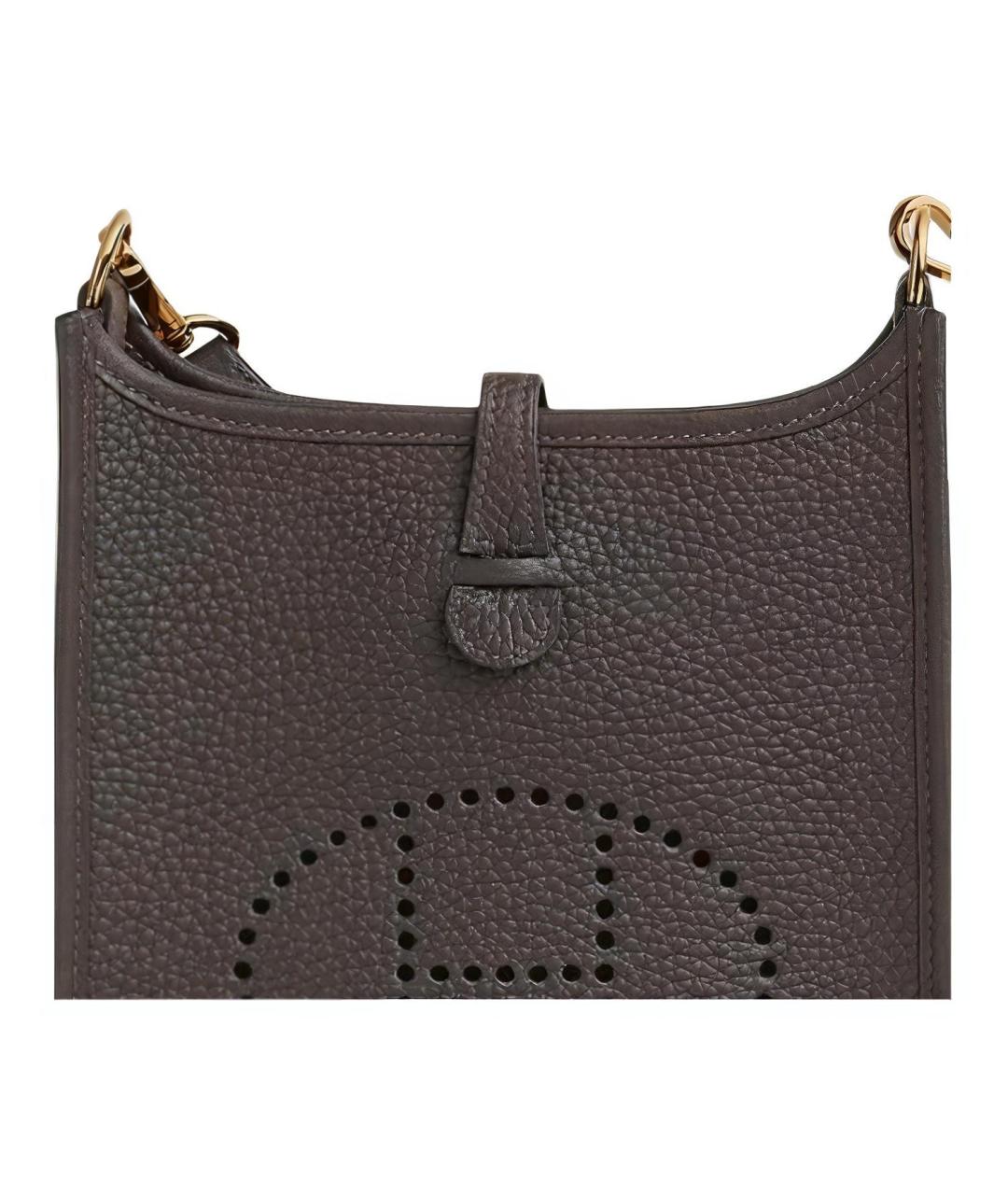 HERMES Коричневая кожаная сумка через плечо, фото 5