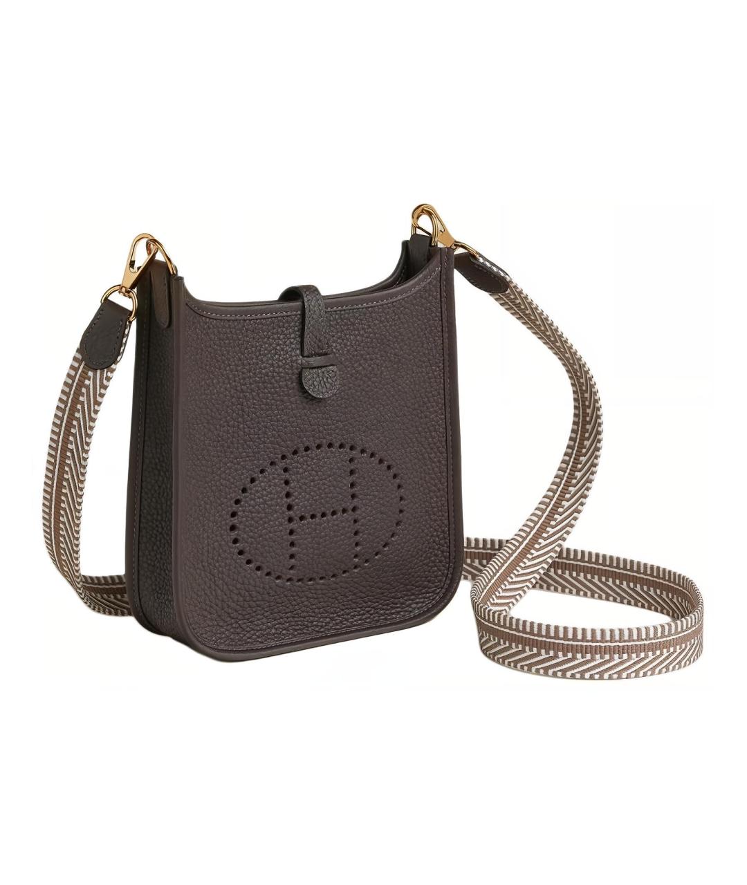 HERMES Коричневая кожаная сумка через плечо, фото 2