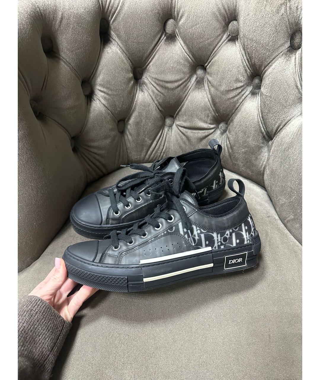 CHRISTIAN DIOR Антрацитовые низкие кроссовки / кеды, фото 8