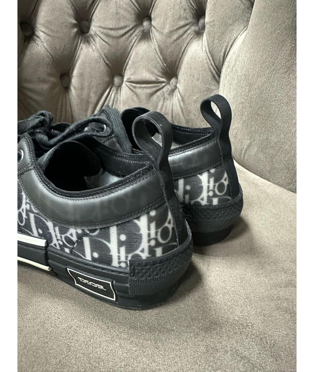 CHRISTIAN DIOR Антрацитовые низкие кроссовки / кеды, фото 3