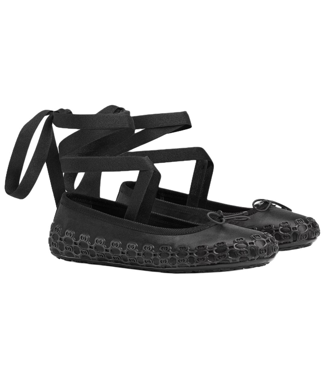GUCCI Черные балетки, фото 3