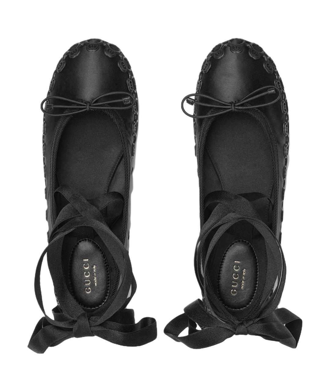 GUCCI Черные балетки, фото 4