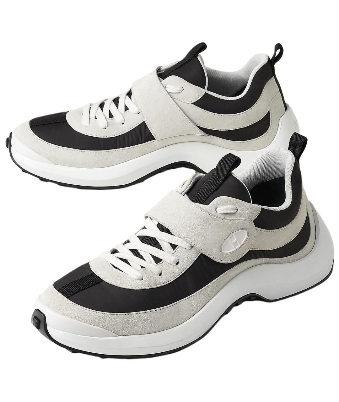 HERMES Белые кожаные низкие кроссовки / кеды, фото 3