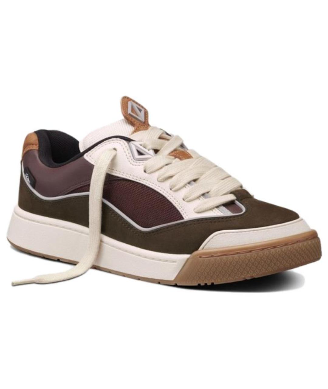 CHRISTIAN DIOR Коричневые кожаные низкие кроссовки / кеды, фото 4