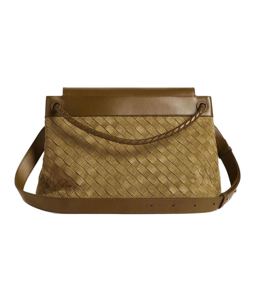 BOTTEGA VENETA Коричневая замшевая сумка на плечо, фото 3