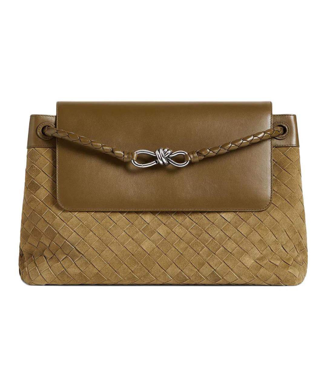 BOTTEGA VENETA Коричневая замшевая сумка на плечо, фото 1
