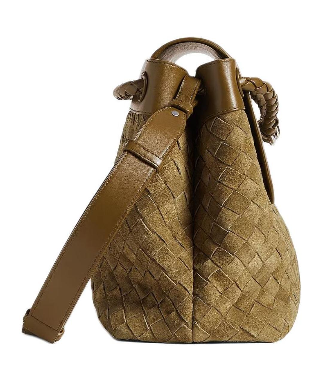 BOTTEGA VENETA Коричневая замшевая сумка на плечо, фото 2