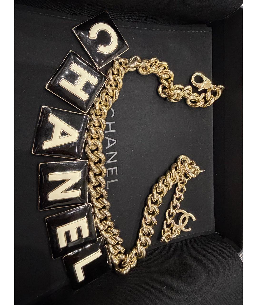 CHANEL Золотое металлическое колье, фото 5