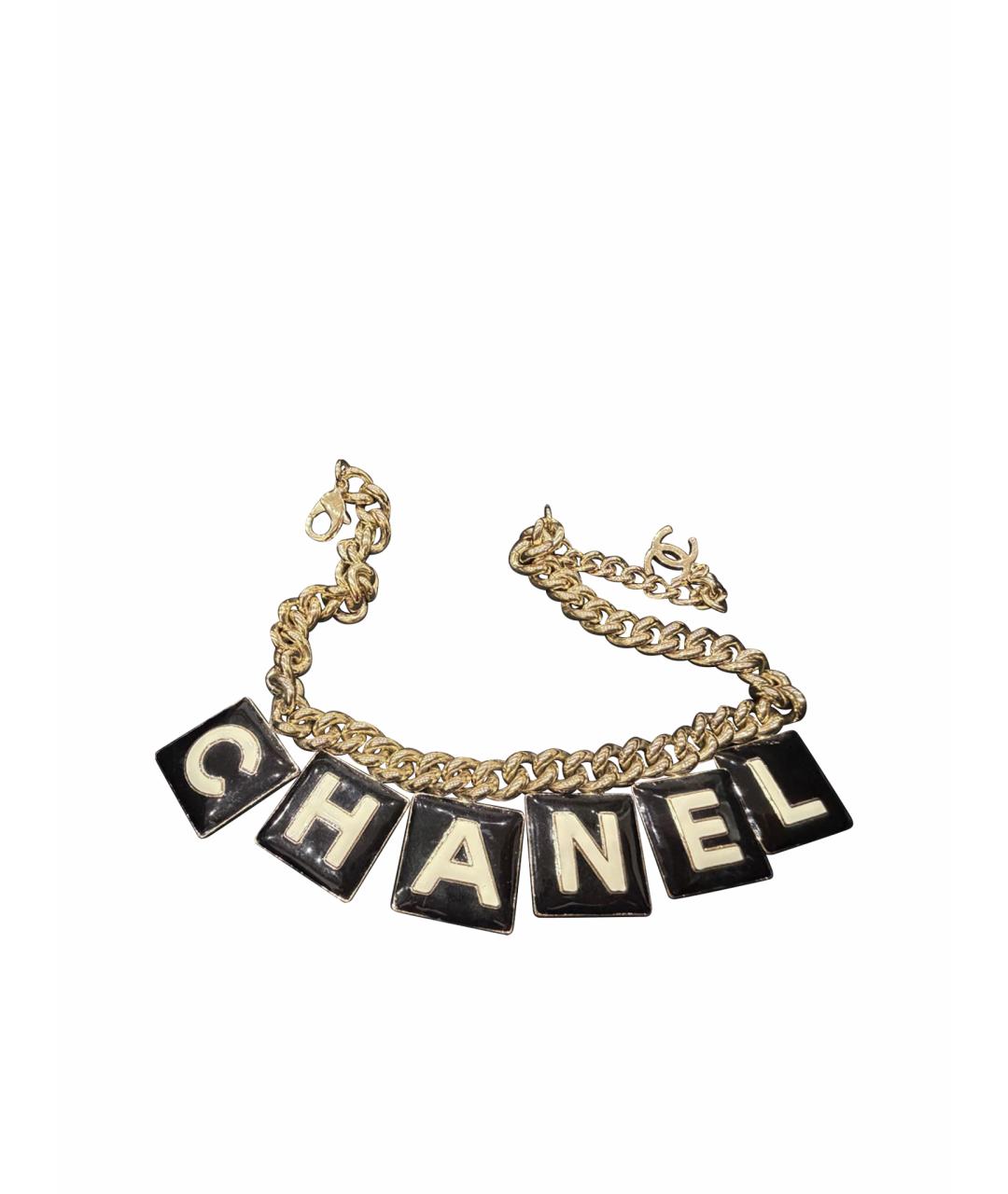 CHANEL Золотое металлическое колье, фото 1