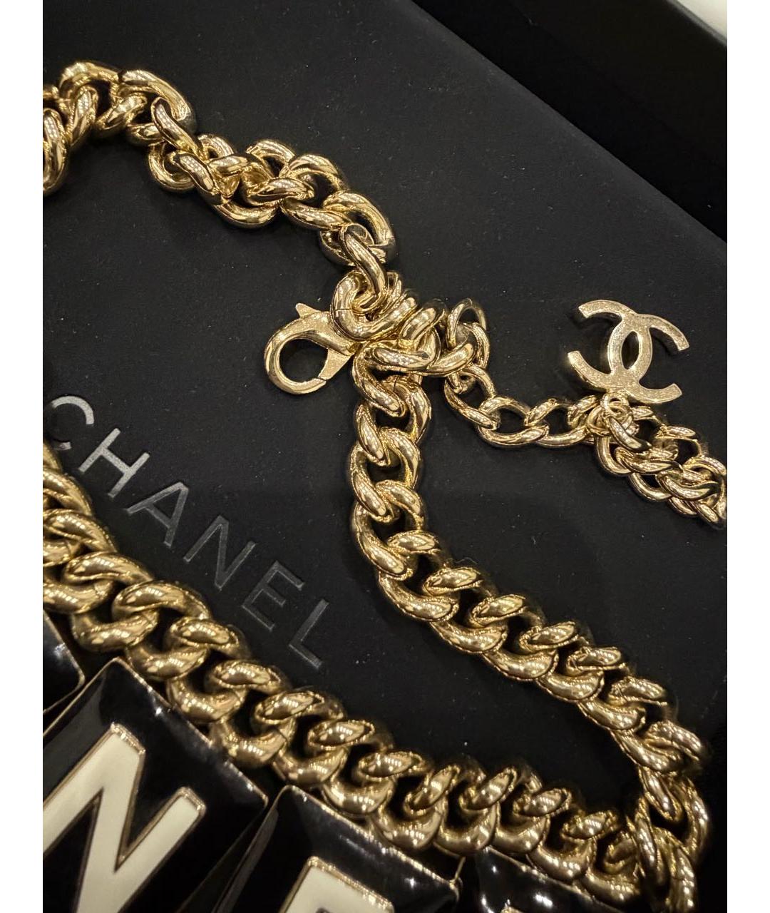 CHANEL Золотое металлическое колье, фото 3