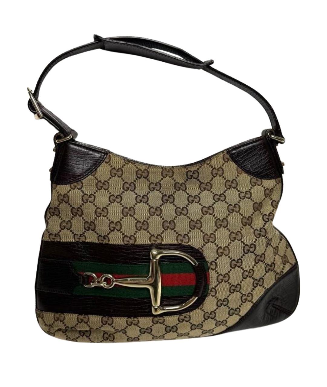 GUCCI Коричневая сумка с короткими ручками, фото 1