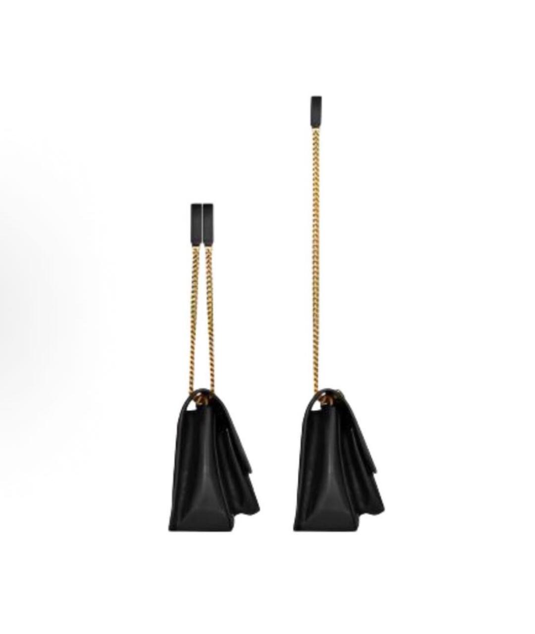 SAINT LAURENT Черная кожаная сумка через плечо, фото 5