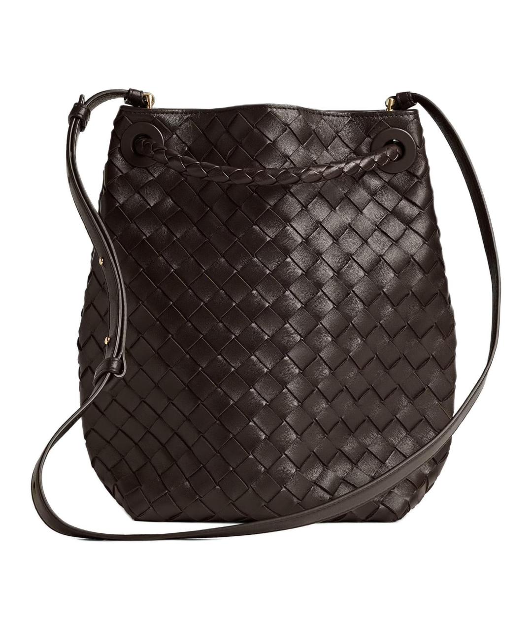 BOTTEGA VENETA Коричневая кожаная сумка тоут, фото 4
