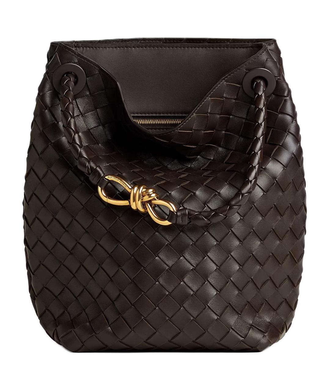 BOTTEGA VENETA Коричневая кожаная сумка тоут, фото 2