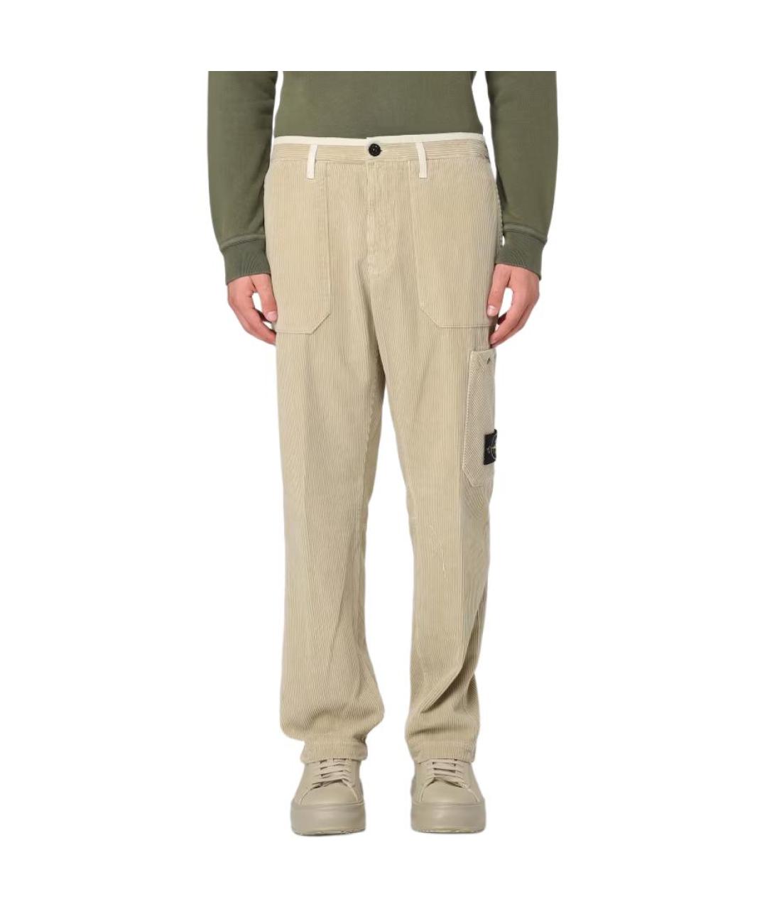 STONE ISLAND Серые повседневные брюки, фото 3