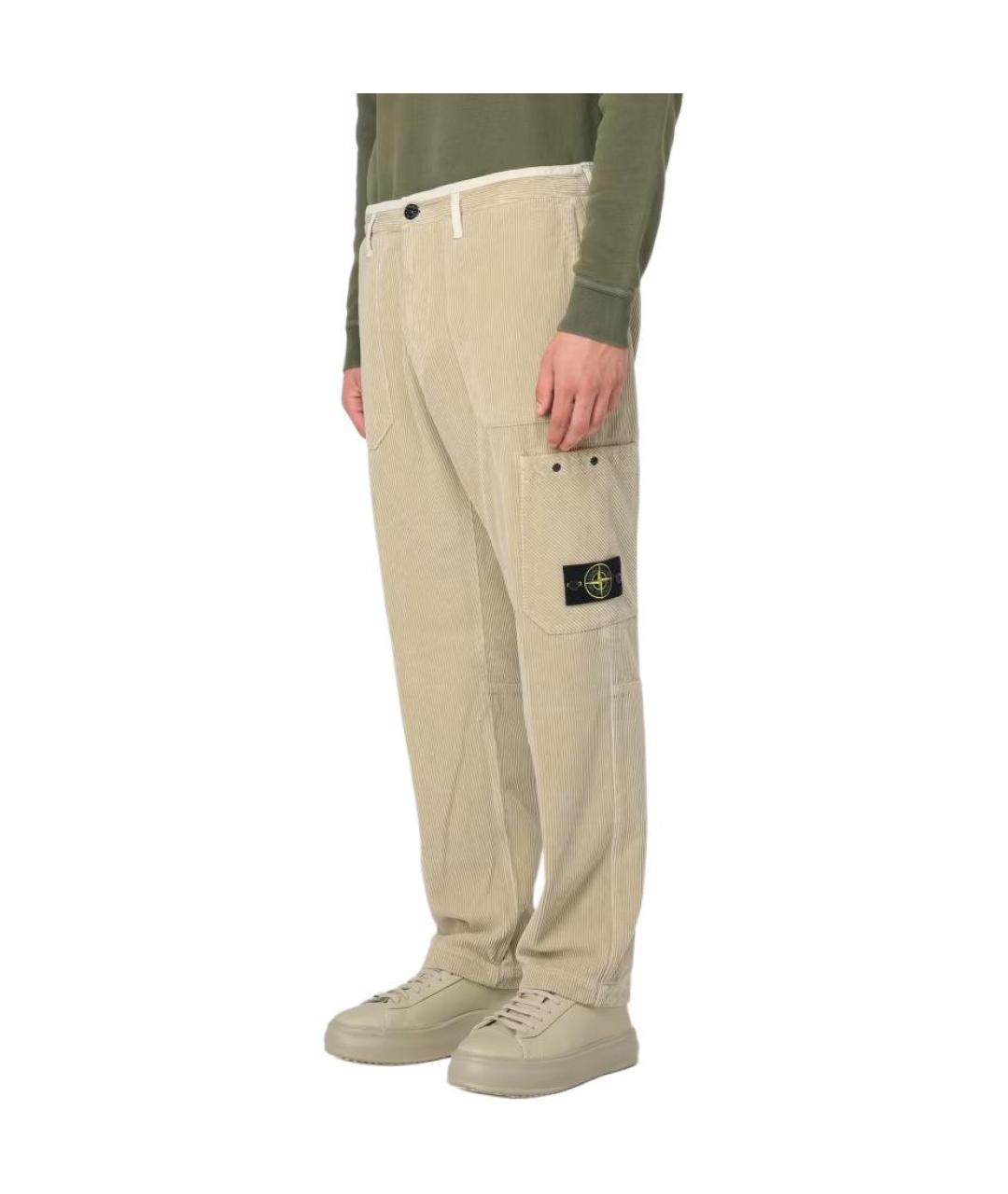 STONE ISLAND Серые повседневные брюки, фото 4