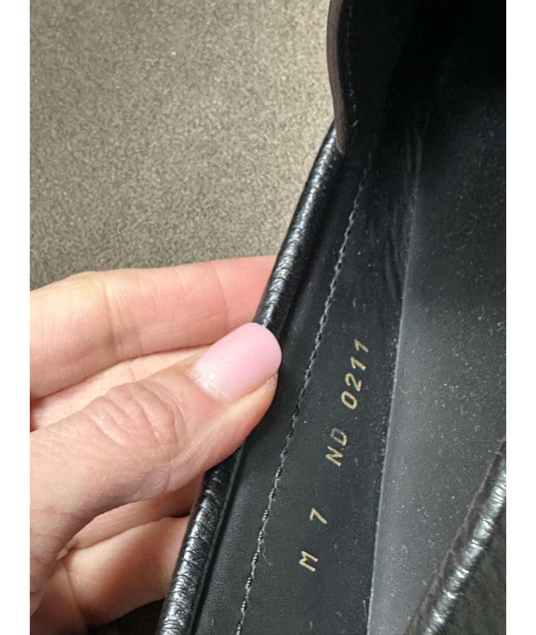 LOUIS VUITTON Черные кожаные мокасины, фото 7