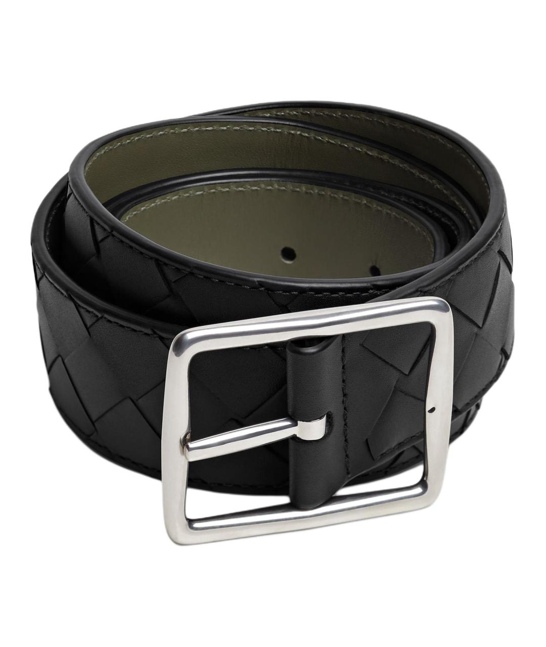 BOTTEGA VENETA Черный кожаный ремень, фото 1