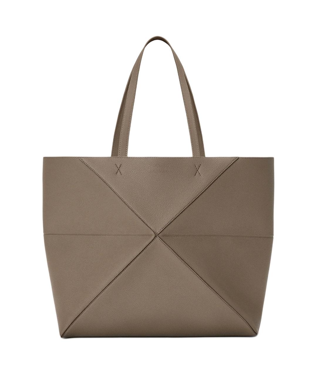 LOEWE Коричневая кожаная сумка через плечо, фото 4