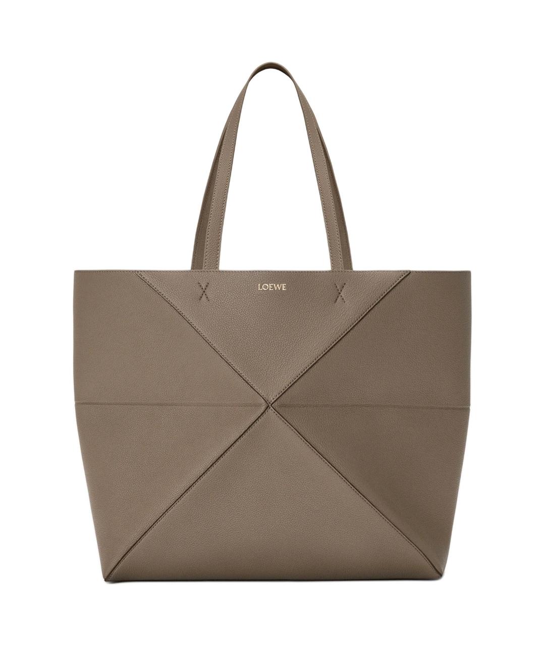 LOEWE Коричневая кожаная сумка через плечо, фото 1