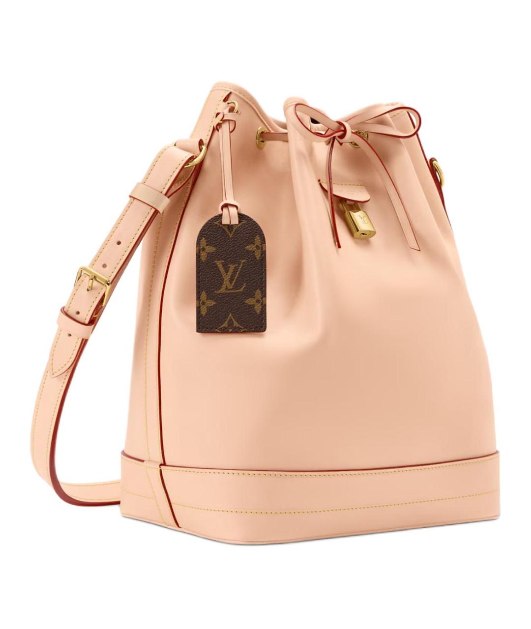 LOUIS VUITTON Бежевая кожаная сумка через плечо, фото 2